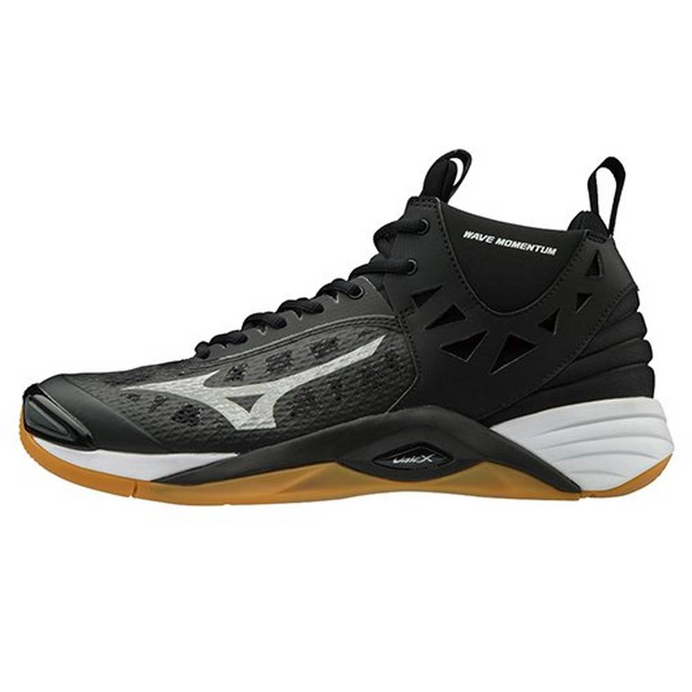 Sapatilhas Voleibol Mizuno Wave Momentum Mid - Homem - Pretas/Prateadas - YZPGF6053